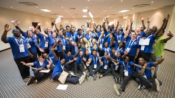At the end of the May 2017 LWF Twelfth Assembly in Windhoek, Namibia, stewards and volunteers received diplomas as a token of gratitude from the LWF leadership. Photo: LWF/Albin Hillert 