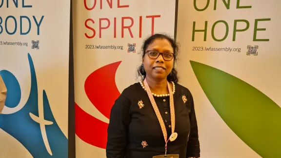 Rev. Elina Bahalon Soren, Women’s Secretary, Northern Evangelical Lutheran Church, Dumka, Jharkhand, India. Photo: Esther Williams